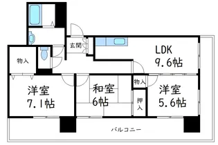 太湖新苑【6階】の間取り