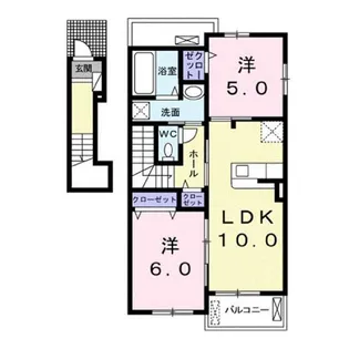 プランドールⅡ【2階】の間取り