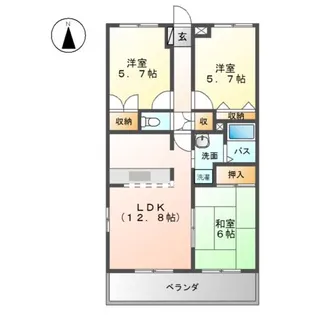 エルグランディールⅠ【1階】の間取り