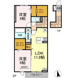 M-DREAM Ⅱ【202号室】の間取り