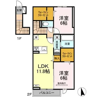 M-DREAM Ⅱ【203号室】の間取り