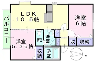 エクセレンス早島A【202号室】の間取り