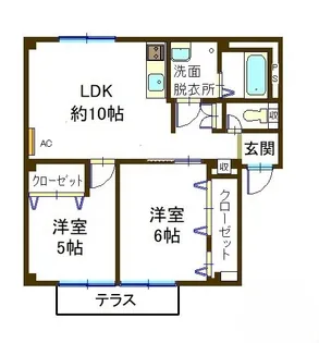 メープルシティひらまつ【103号室】の間取り