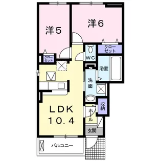 ルーベル土器西B【1階】の間取り