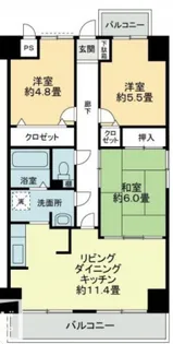 プラージュ司【1階】の間取り