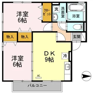 リベルタ スクエアA棟【2階】の間取り