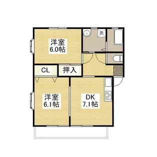 ヴィレッジ21 A【2階】の間取り