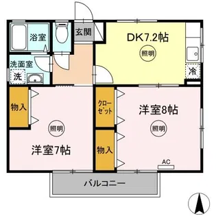メゾン・ラポールB/C C棟【2階】の間取り