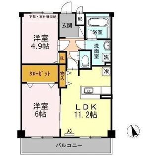 ヴィヴァーチェ曙【2階】の間取り