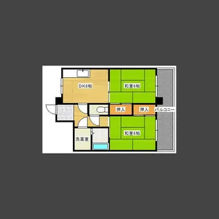 山陽グランドハイツ【6階】の間取り