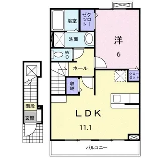シャレオ【2階】の間取り