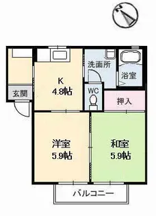 レジデンス新涯 B棟【2階】の間取り