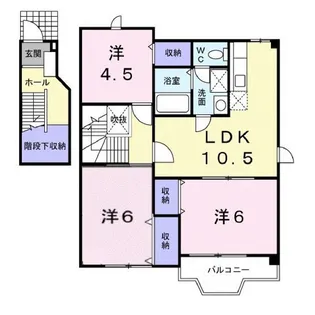 ヴィラグランブルー B【2階】の間取り