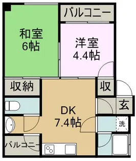 メゾン日経【20B号室】の間取り