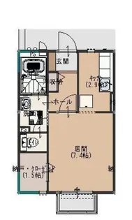 サニーサイド1【1階】の間取り