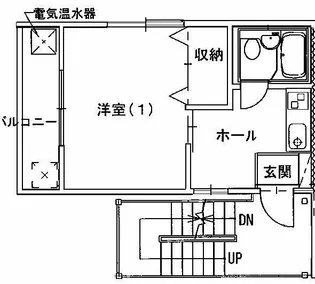 山地アパート【2階】の間取り