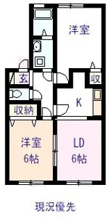 メモリーズホームB【202号室】の間取り