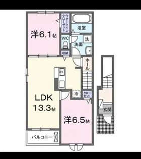 ラ・ヴィータB【2階】の間取り