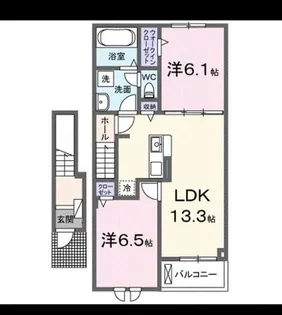 ラ・ヴィータB【2階】の間取り