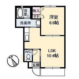フルール東川口【201号室】の間取り