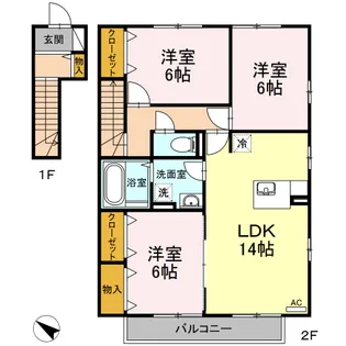 グランディオーソ 2nd【2階】の間取り