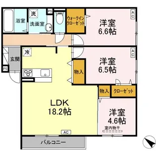 D-residenceK沖野上【2階】の間取り