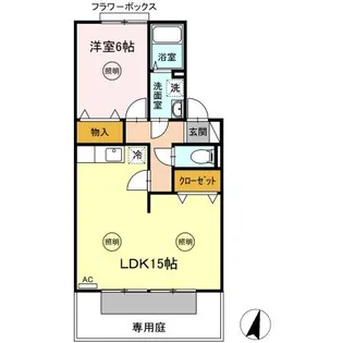 エスポワールメゾン B棟【1階】の間取り