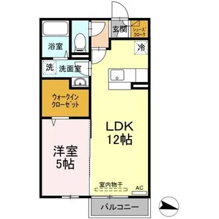 フラット ウィステリア【2階】の間取り