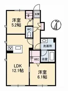 シャーメゾンファンスタ【1階】の間取り