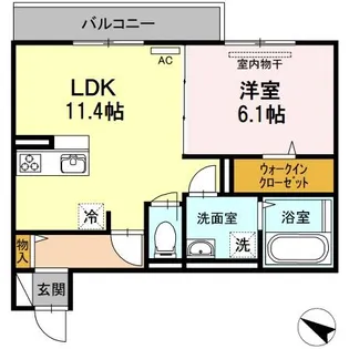 セジュール長江【2階】の間取り