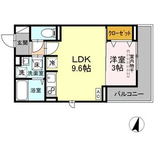 メラヴィリア昭和町【1階】の間取り
