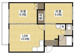 新涯マンションB【5階】の間取り