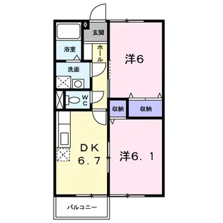 ヴィレッジ龍馬 A【1階】の間取り