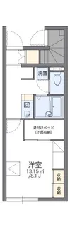 レオパレス西汐入リバーサイド【108号室】の間取り