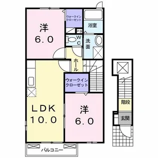 ルークス 勇峰A【2階】の間取り