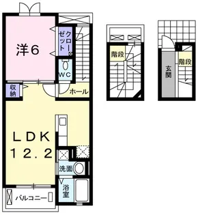 メゾン・パティオス B【3階】の間取り