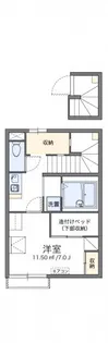 レオパレスクリスマスローズ【203号室】の間取り