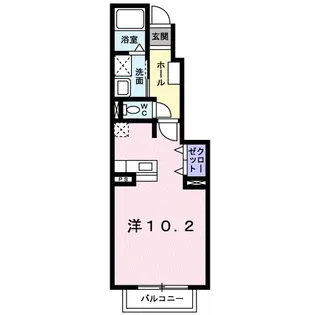 エクスブルーミナトA【1階】の間取り
