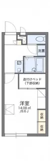 レオパレス楓【206号室】の間取り