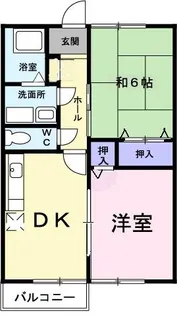 スカイハイツ川井【2階】の間取り