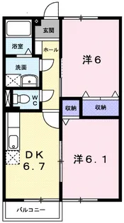 メゾン掛樋【1階】の間取り