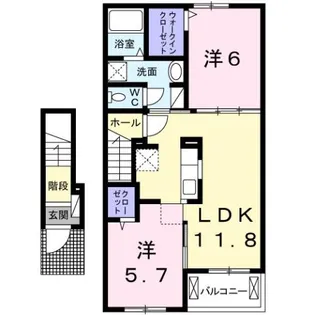 フェリーチェ丸亀【2階】の間取り