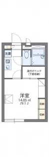 レオパレスキララ【206号室】の間取り