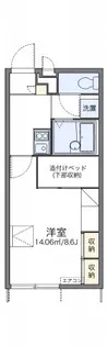 レオパレス富【109号室】の間取り