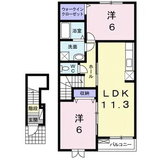 ヴィータフェリーチェⅢ【2階】の間取り