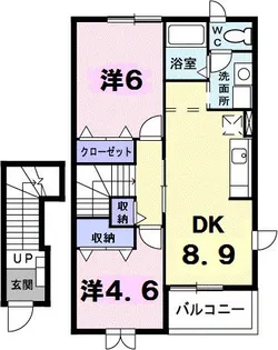 ミストラルB【2階】の間取り