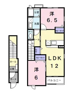 フラット・ハイム D【2階】の間取り
