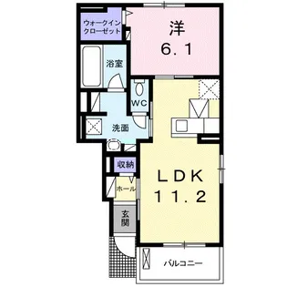 キャンディ・グレイスB【1階】の間取り