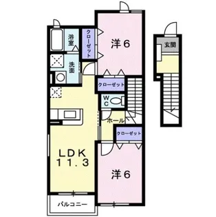 パークサイド B【2階】の間取り