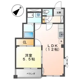 サンハイツ山ノ手【1階】の間取り